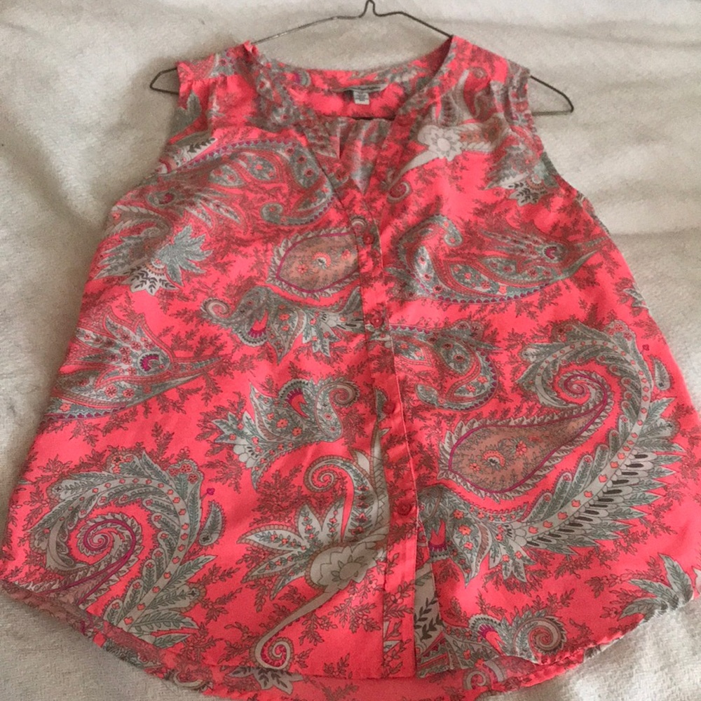 Pink paisley blouse